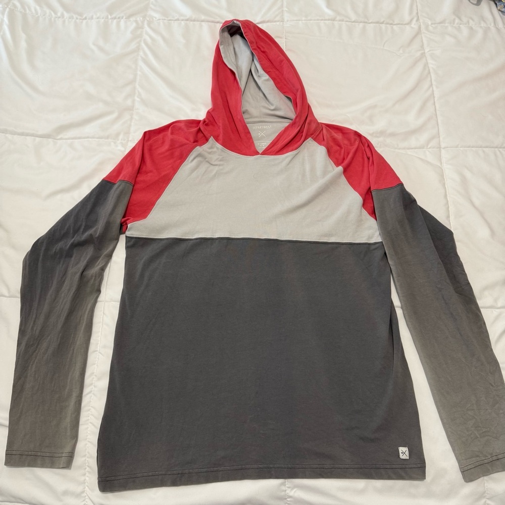 Departwest Red and Gray Hoodie